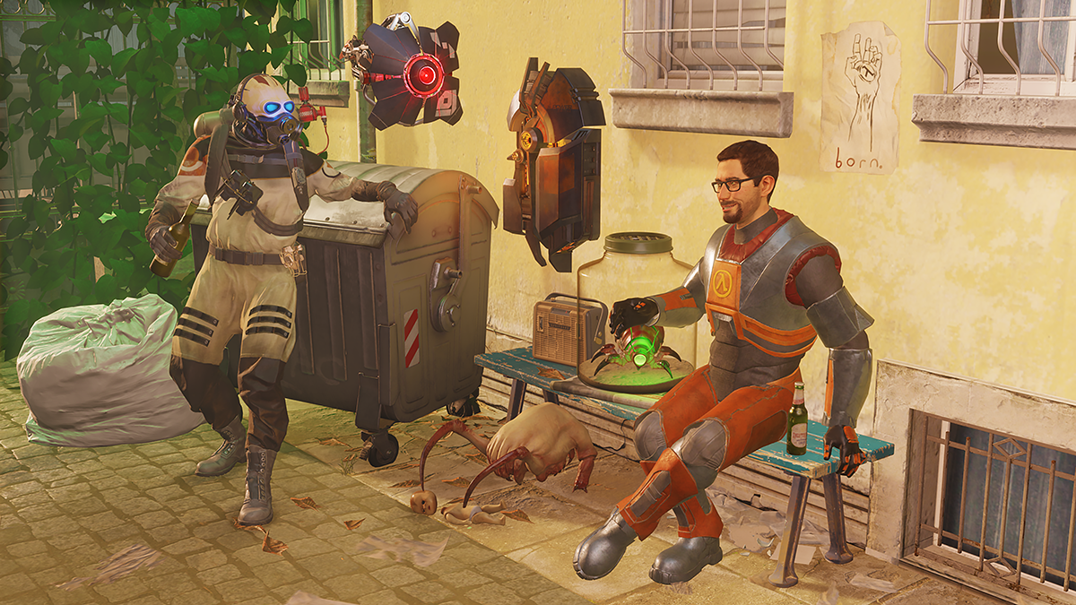 Render of HL:A characters talking