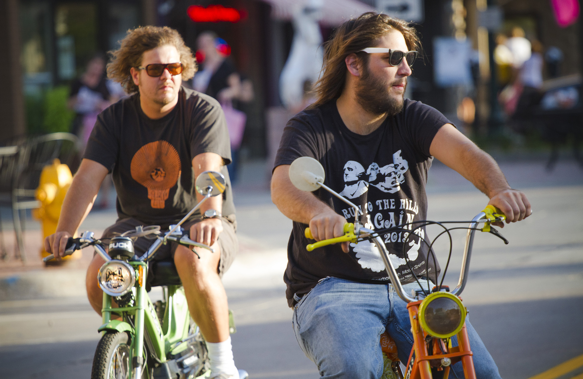 Two Riding Motorcycle