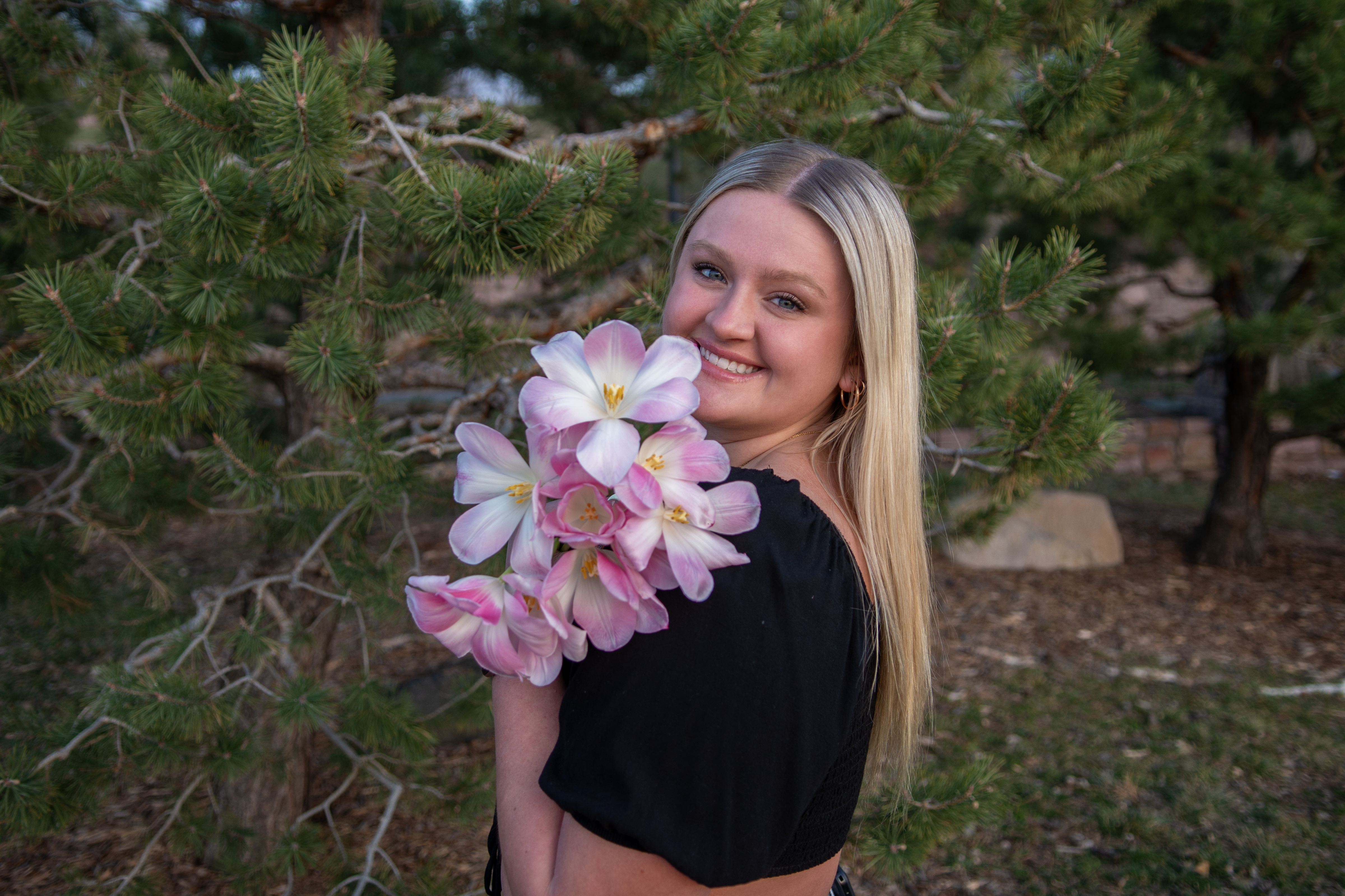 Dannika holding tulips