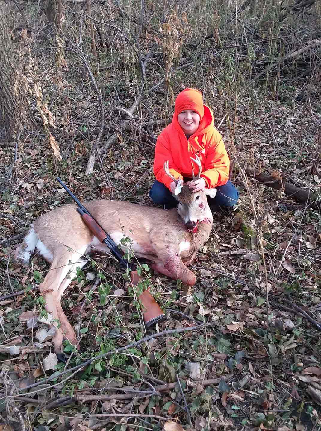 Ethan with his first deer