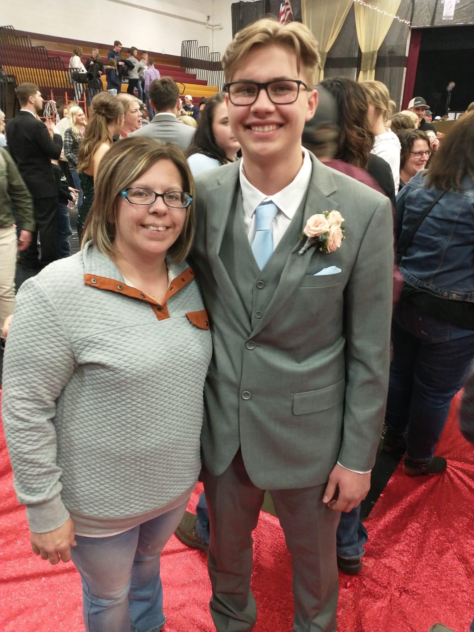 Ethan with his aunt Kathy