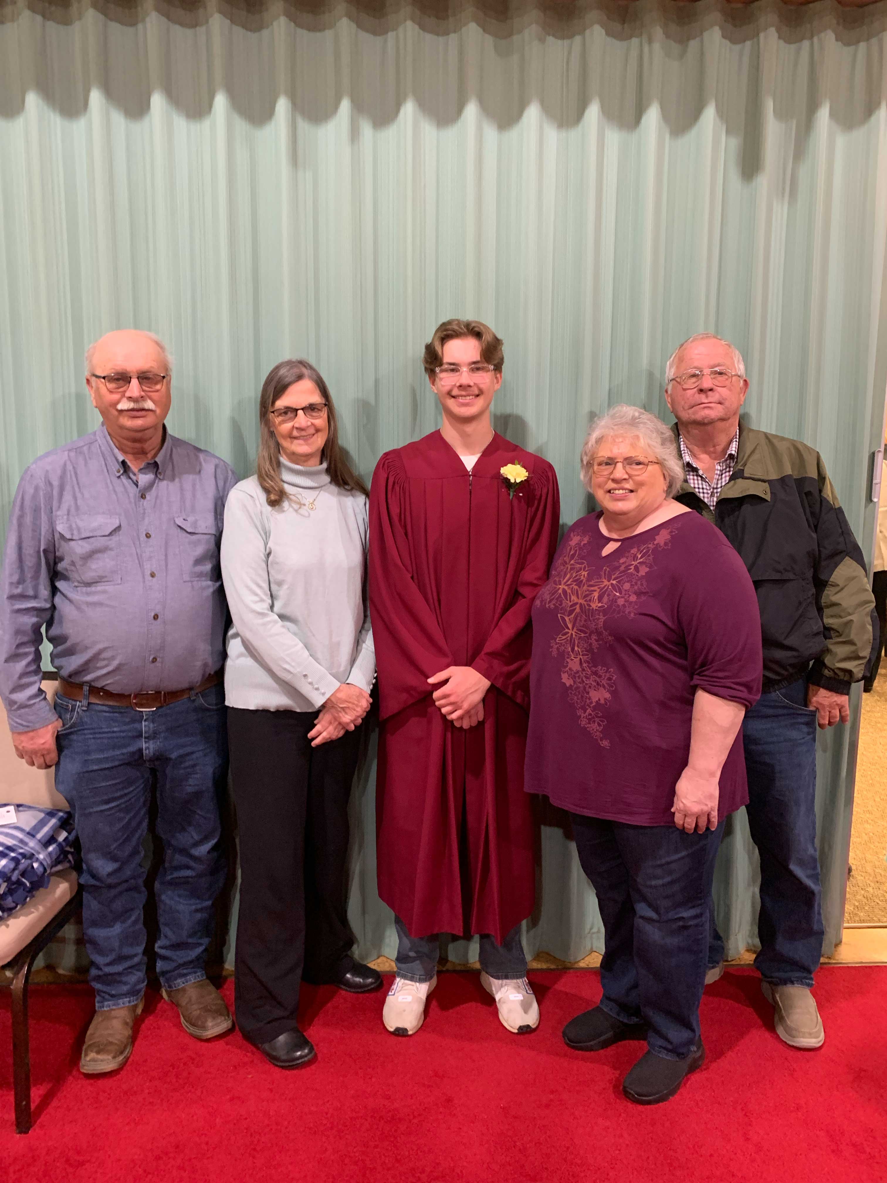 Ethan with his grandparents