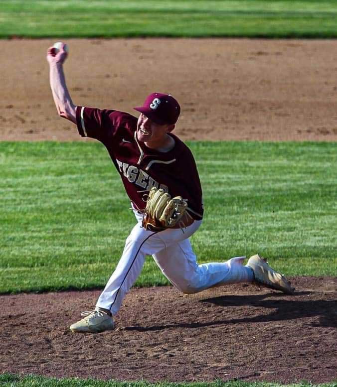 Ethan playing baseball